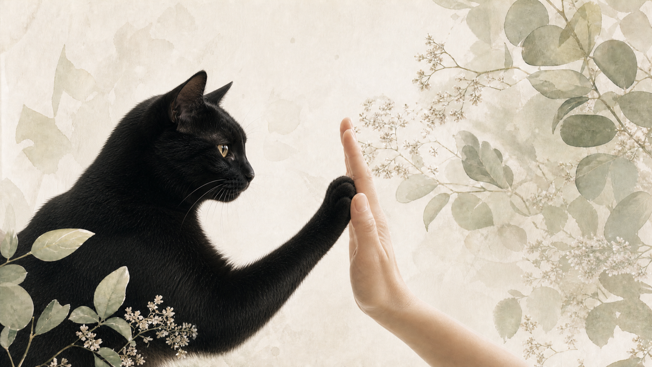 image chat noir high five